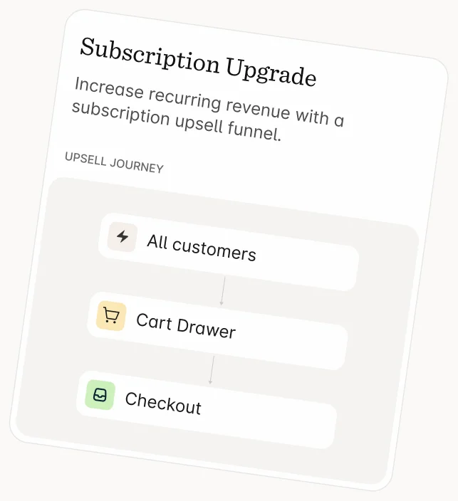 Subscription Upgrade funnel
