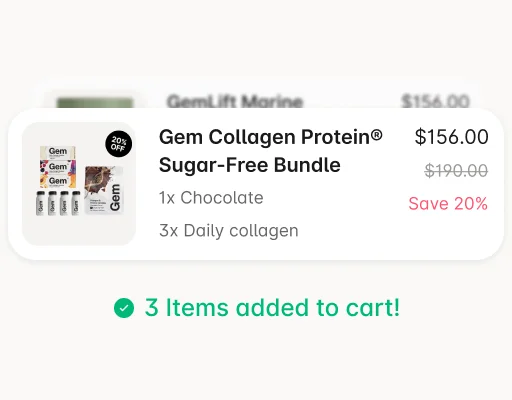 Bundle offer with 3 items added to cart